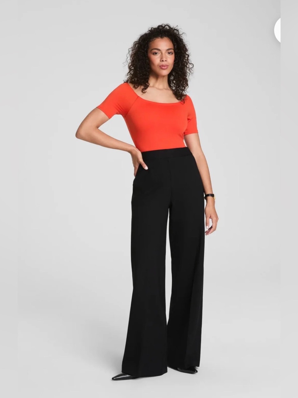SPANX The Perfect Pant Wide Leg Black Size S Small Ponte High Rise Pull On 20385